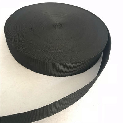 China PP Tape Black Color Plastic Webbing For Patio Chairs 50mm Width 50g/M supplier